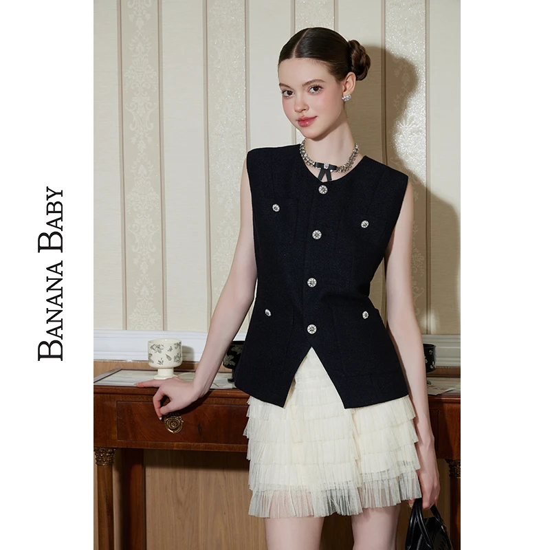 【老板娘夏天】BANANA BABY小香风马甲D243MJ544