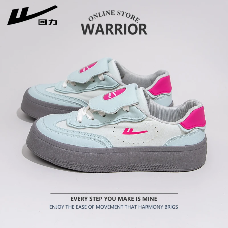 回力帆布鞋女2025夏季新款一脚蹬女鞋百搭厚底魔术贴休闲懒人板鞋