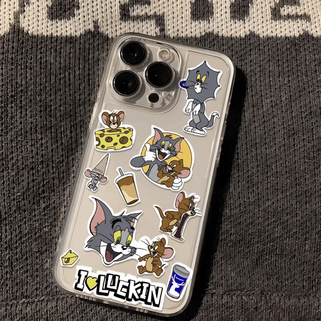 卡通猫和老鼠适用苹果15手机壳vivo14plus华为13pro小米13maxoppo