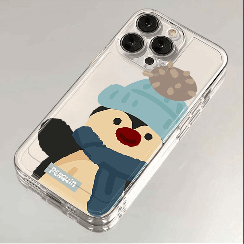 冬日可爱企鹅苹果华为vivo小米oppo手机壳iPhone15plus14pro13max
