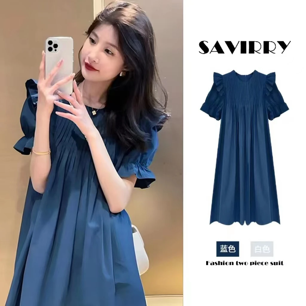 孕妇装夏季新品显瘦辣妈长裙法式温柔初恋御姐高级感孕妇连衣裙夏