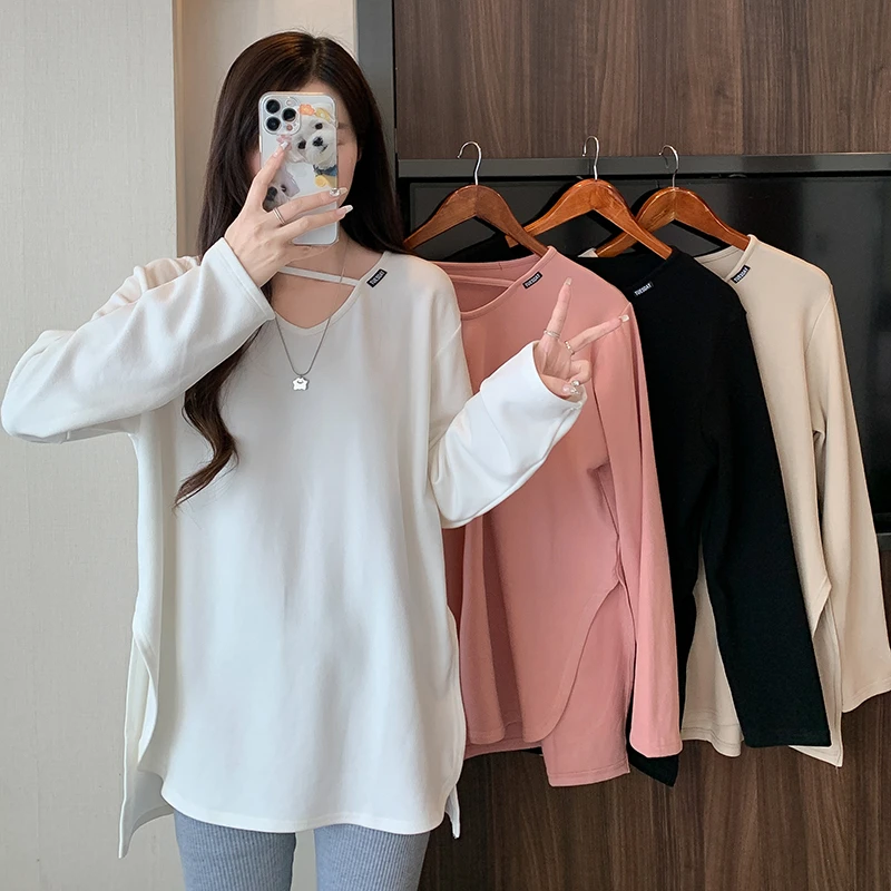 【小姿家】孕妇春装长袖t恤韩版宽松休闲时尚百搭上衣潮妈打底衫