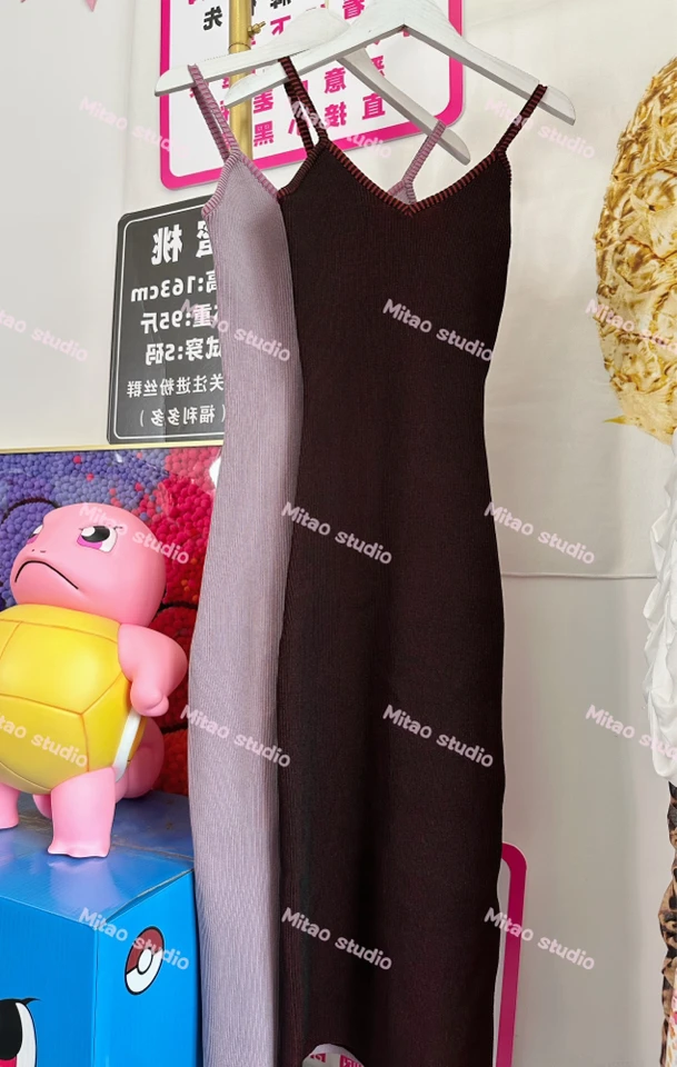 Mitao桃Studio 超美修身大弹力冰凉针织连衣裙