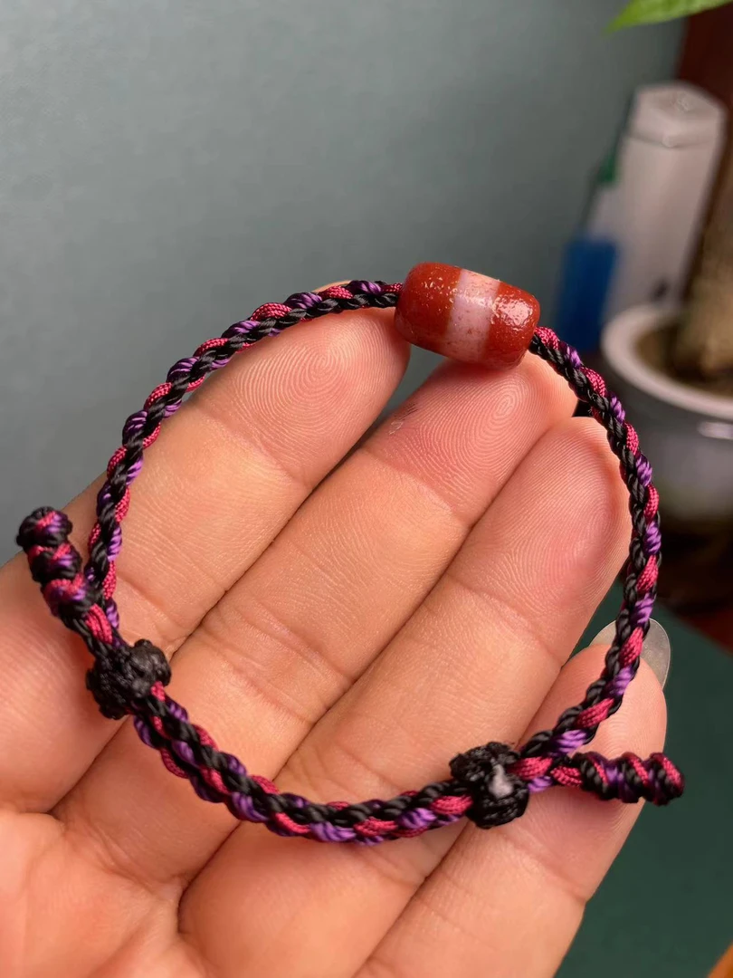 壹加｜手工设计红药师玛瑙单珠手绳