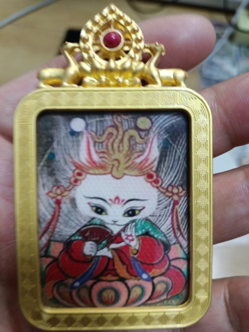 合金亚克力吊坠 小月唐卡 民族风艺术随身佩戴