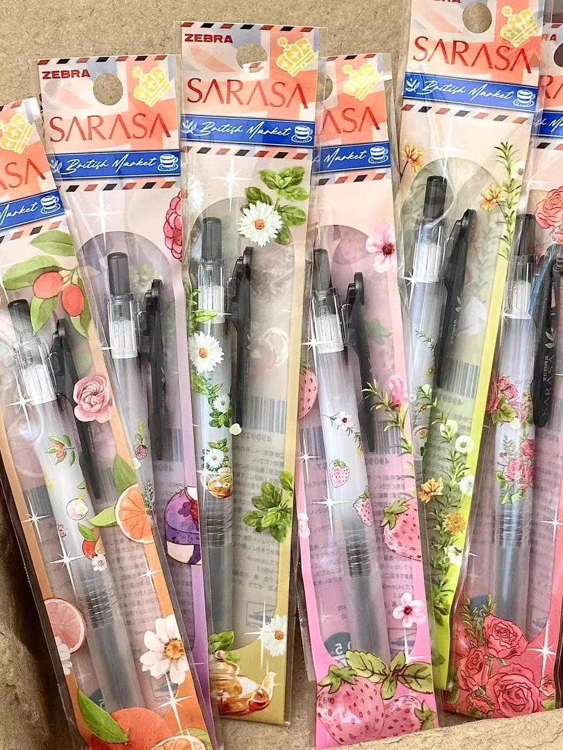 日本zebra斑马花草茶限定中性笔草莓甜点玫瑰下午茶限量版水笔0.5