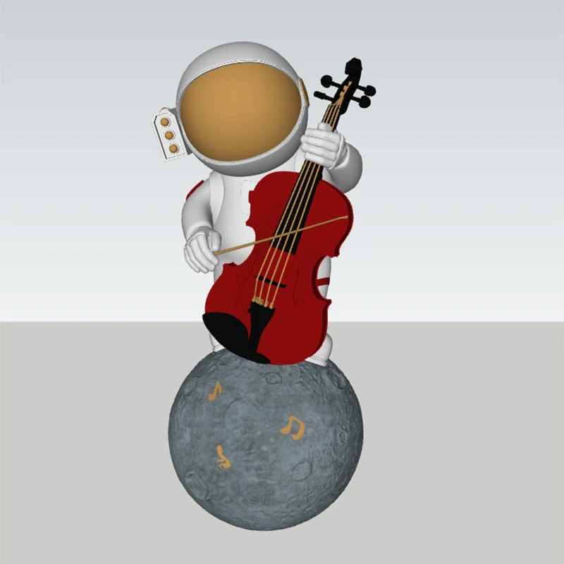 玻璃钢雕塑广场商业美陈道具太空人雕像