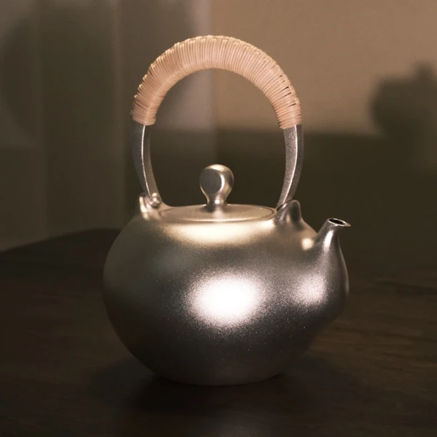 王师-素口耳打宝珠型银壶（特别款），容量1150毫升