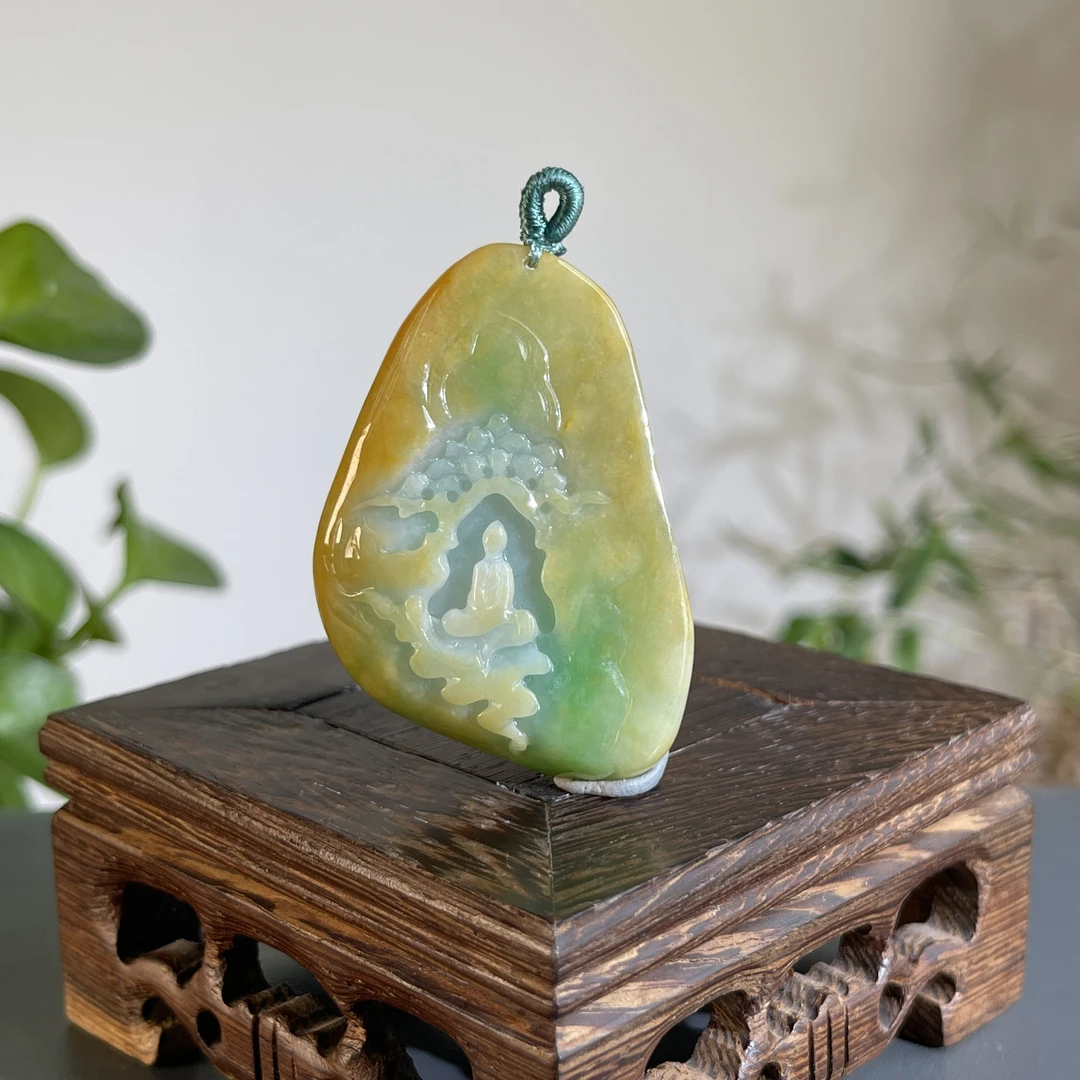 JTW05-48   天然缅甸A货翡翠  悟道