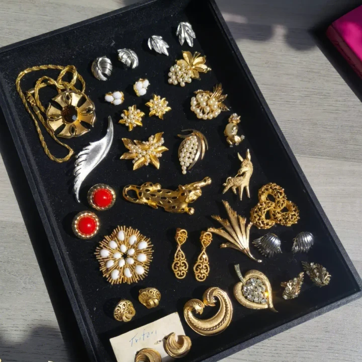 925银耳饰 银饰耳饰中古镶嵌时尚