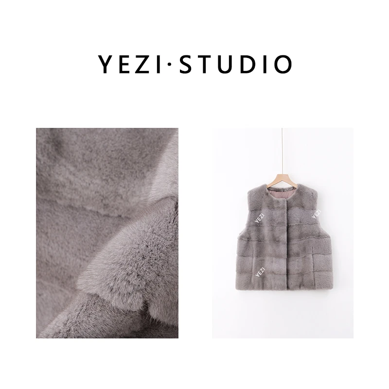 【现货速发】【京圈博主】丹麦进口紫金天鹅绒水貂马夹24491801