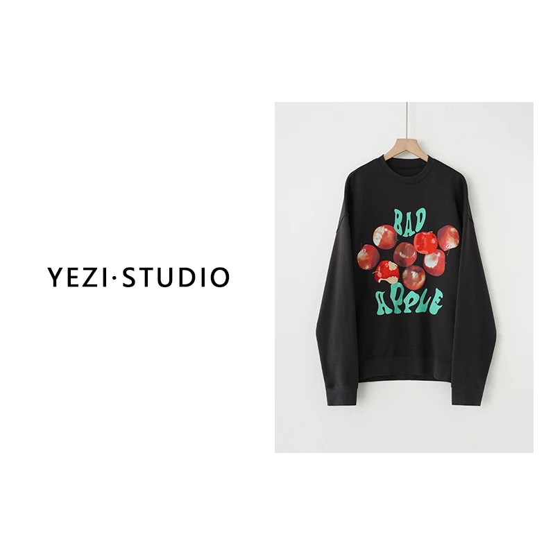 趣味苹果圆领卫衣24314217-9/14