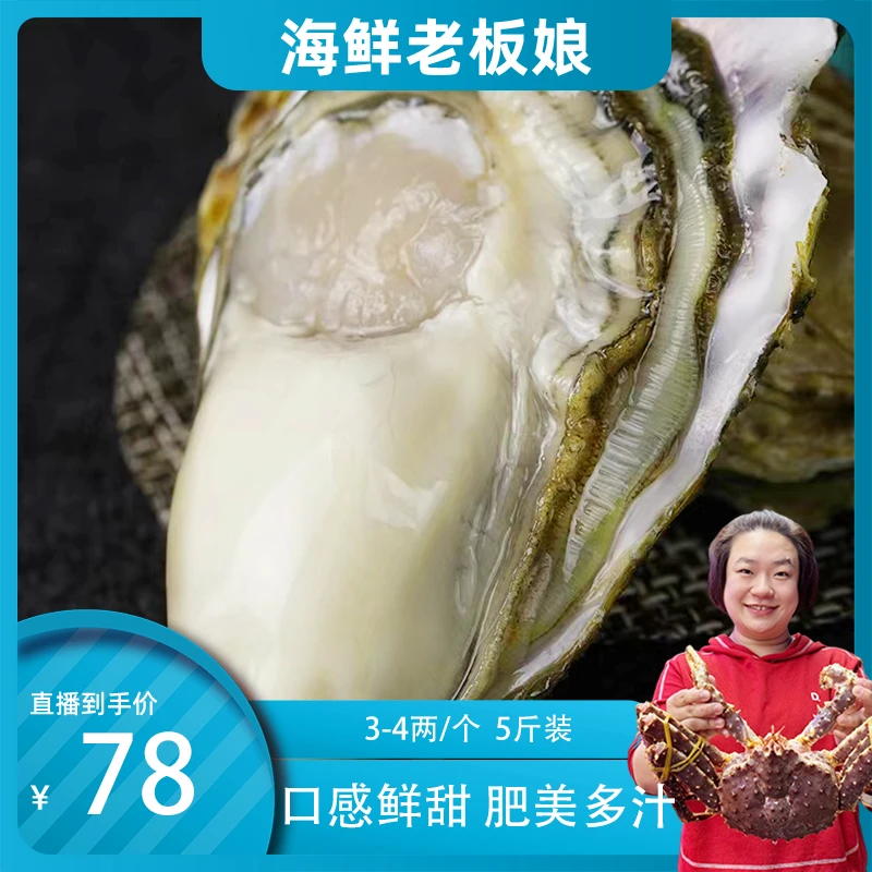 鲜嫩牡蛎正宗乳山生蚝 净重五斤 原产地发货 顺丰包邮~