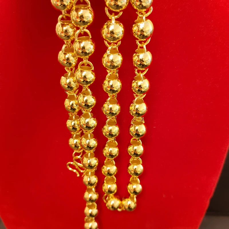 合金项链 卡12圆珠  时尚空心光珠链