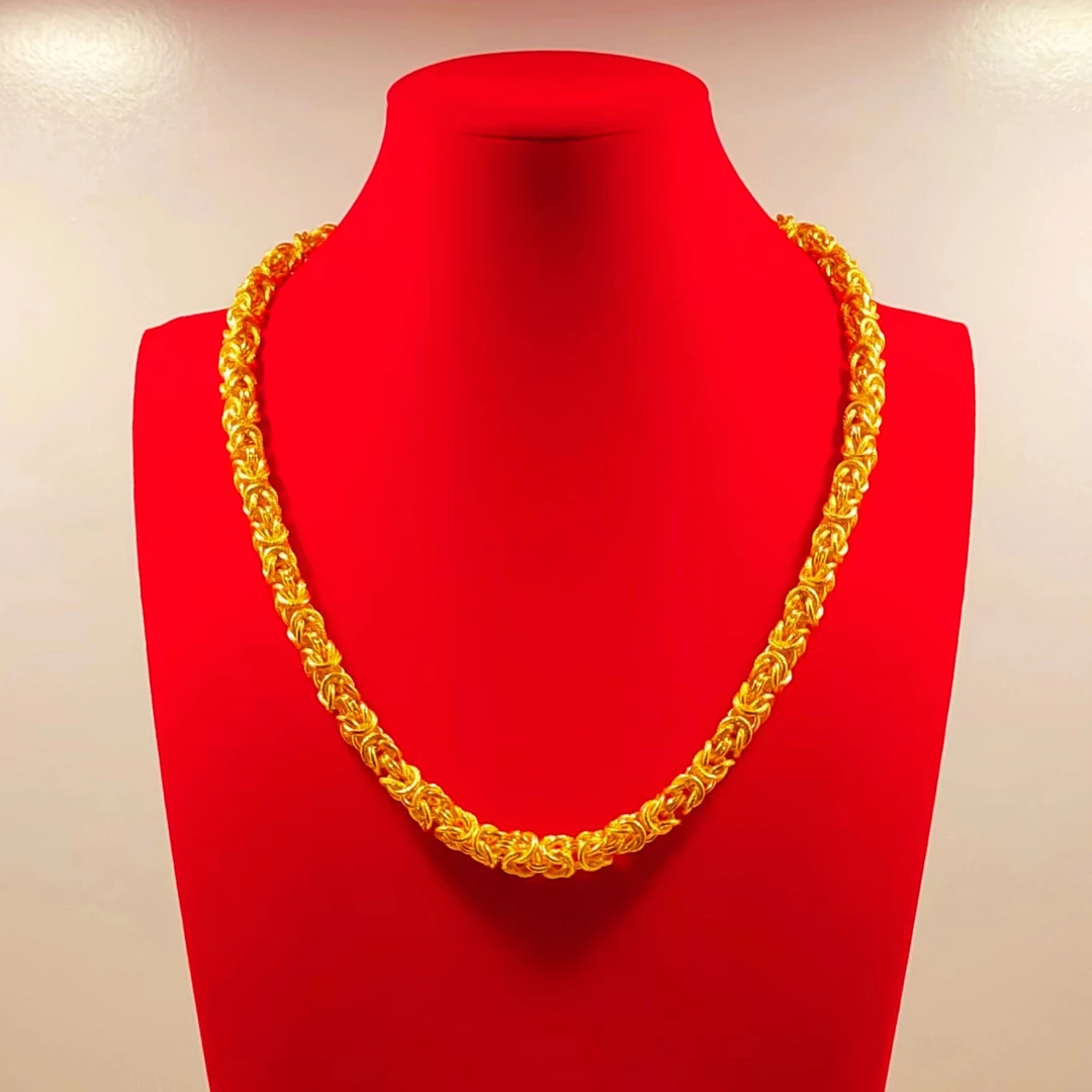 合金项链 【抖音好物】龙骨项链 男士霸气粗款时尚潮流经典金色磨砂