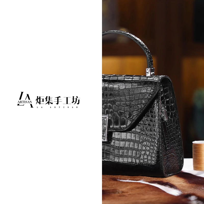 私人专属 轻奢时尚鳄鱼真皮小瓦包22百搭手提包大容量
