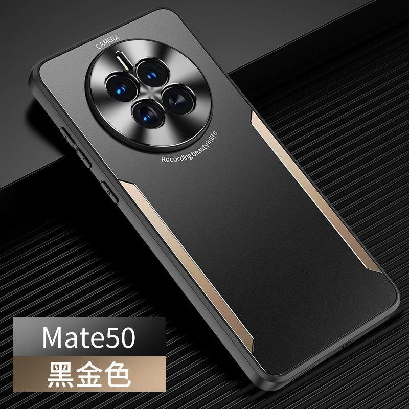 华为mate50手机壳男金属mate50pro镜头全包磨砂防摔50新款40e硬壳