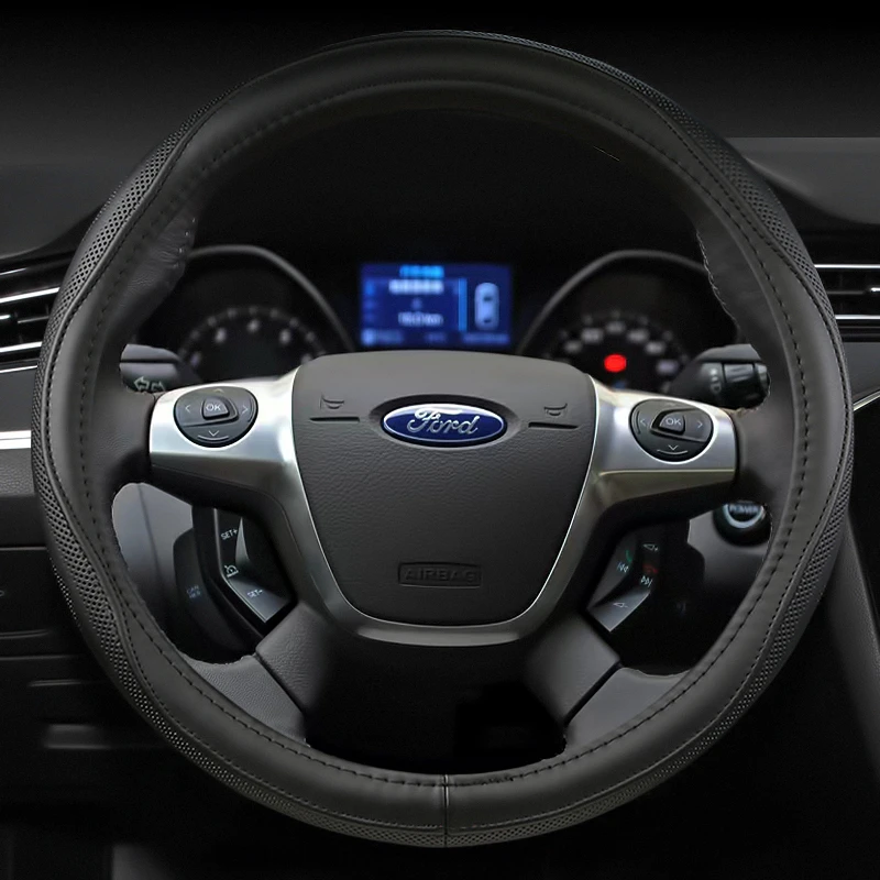 2013 2014 2015 2016款年福特翼虎方向盘套真皮免手缝13 14 15 16