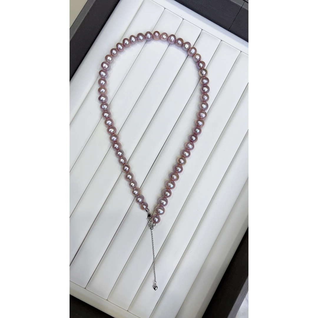 品牌高奢紫珠-项-链【8-9mm】【多样性发货】——5666