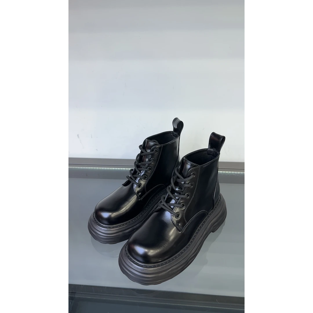 品牌原单超软牛漆皮牛皮靴子【皮里】【D5】——339