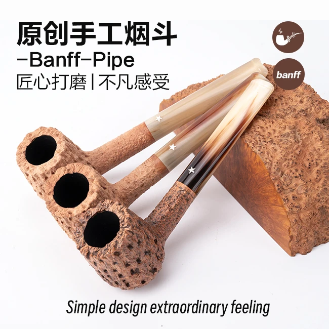 班夫原创设计黑师傅独立斗素玉撞球手工斗天然牛角斗嘴石楠木男斗