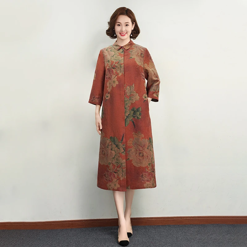 D23F773-2香云纱妈妈装2024年新款春季真丝衬衫宽松气质女桑蚕丝