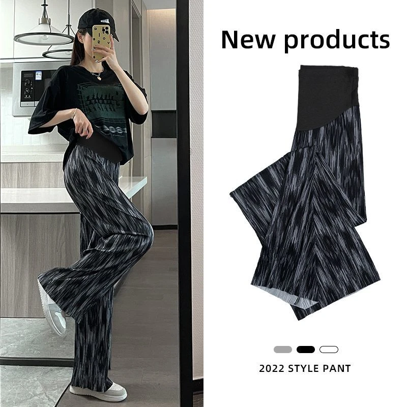 孕妇夏季薄款套装纯棉T恤上衣孕早期孕晚期宽松休闲垂感阔腿裤