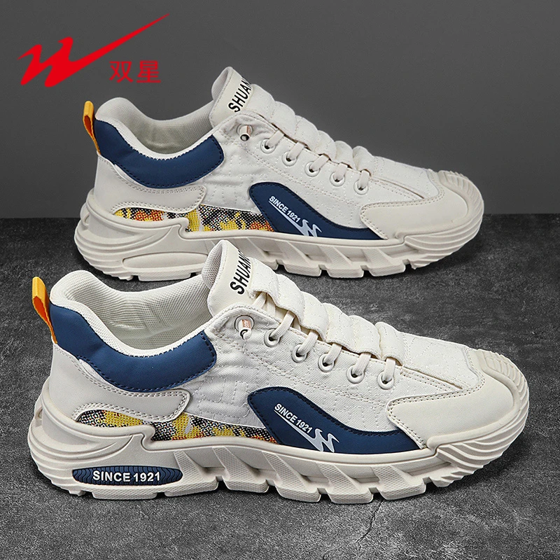 双星男鞋秋季阿甘鞋百搭运动休闲跑步鞋旅游防臭学生软底劳保潮鞋