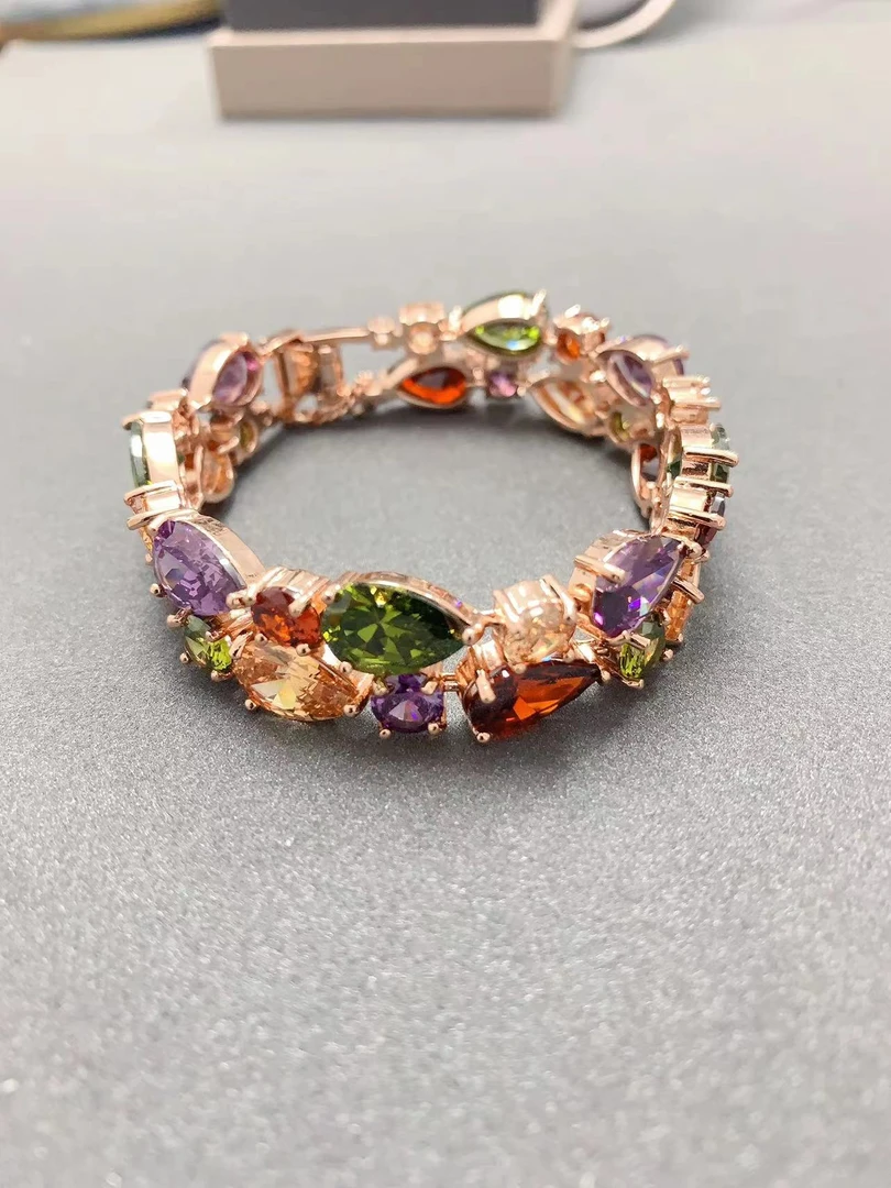 铜合金合成锆石手链 3128【蒙娜丽莎】轻奢手链