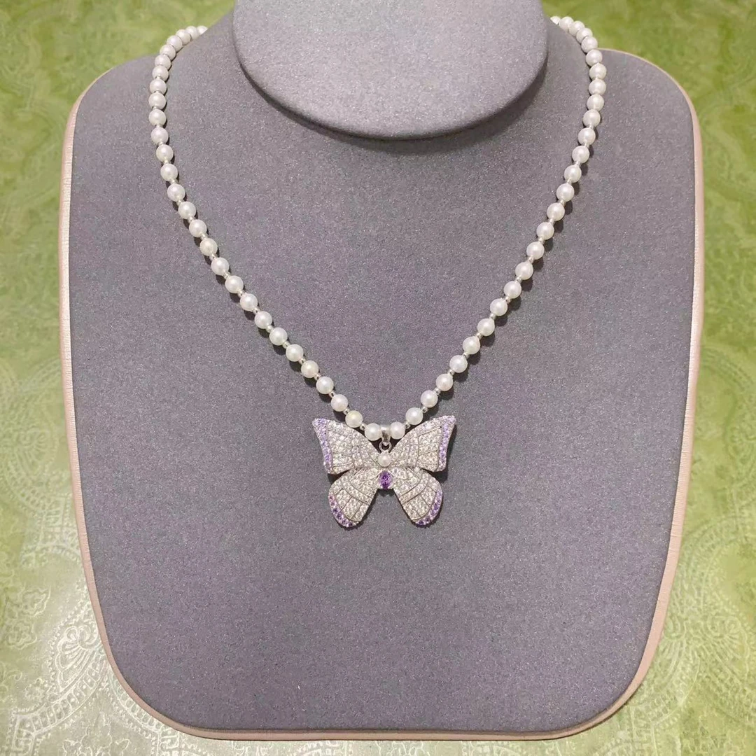 铜合金项链 4835【扇扇生花】轻奢项链