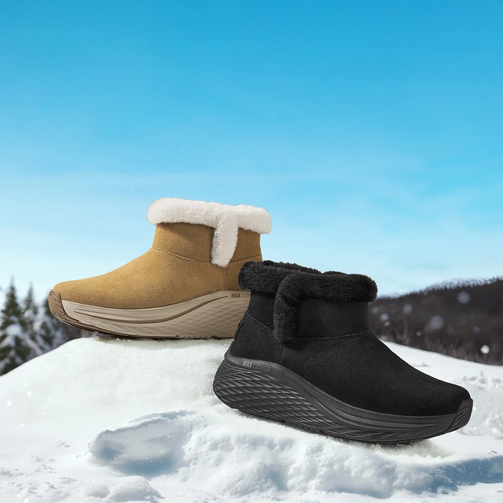 【东北加绒加厚云朵雪地靴】斯凯奇女鞋保暖雪地靴厚底运动鞋144366