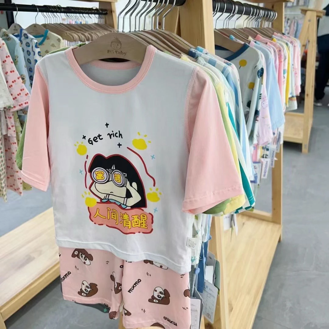 新款卡通印花莫棉儿童家居服