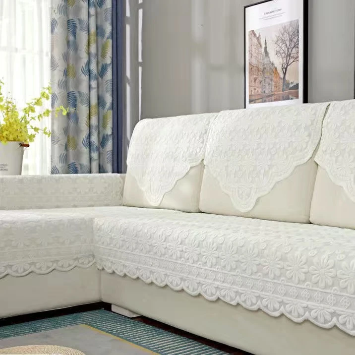 蕾丝加厚沙发巾盖布全盖沙发套罩靠背巾扶手巾欧式沙发垫四季通用