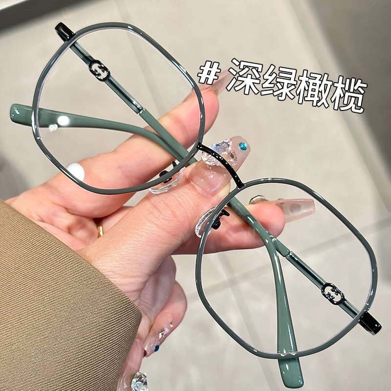 新潮素颜神器多边形近视眼镜可配度数时尚显瘦眼镜框-TQ5641
