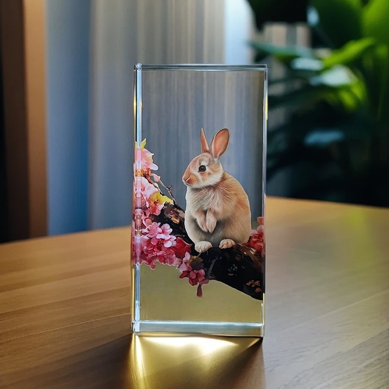 【玉兔呈祥】手工书房家居艺术摆件装饰品