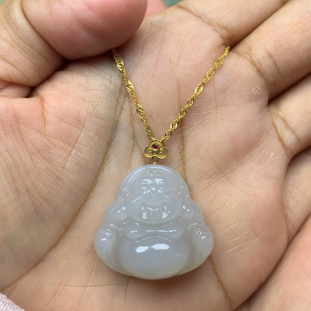 【闪购商品】和田玉颈饰18K金镶嵌