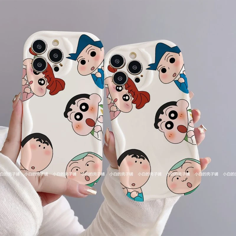 黑色煤球适于苹果/华为/荣耀/OPPO/VIVO/小米黑色奶油纹手机壳