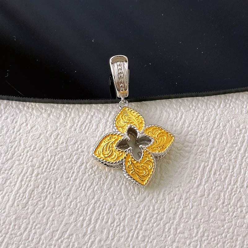 米梵缇 铜吊坠 复古个性万能扣撞色轻奢小众设计挂坠送素链