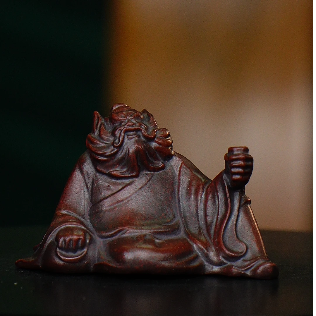 宜兴紫砂茶宠紫  钟馗醉酒