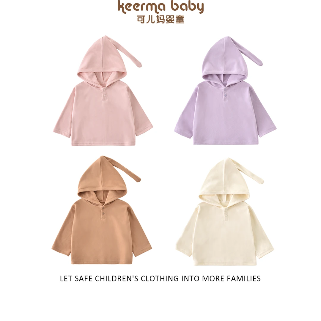 婴儿秋冬儿童春秋装男宝宝巫师帽女童T恤帽衫韩版外套