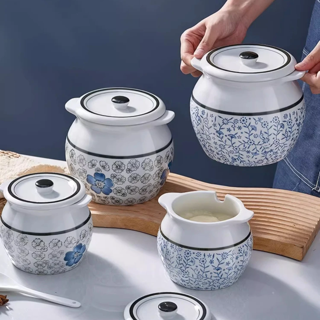 大号陶瓷猪油罐耐高温厨房家用装辣椒油熬荤油猪油罐家用陶瓷带盖