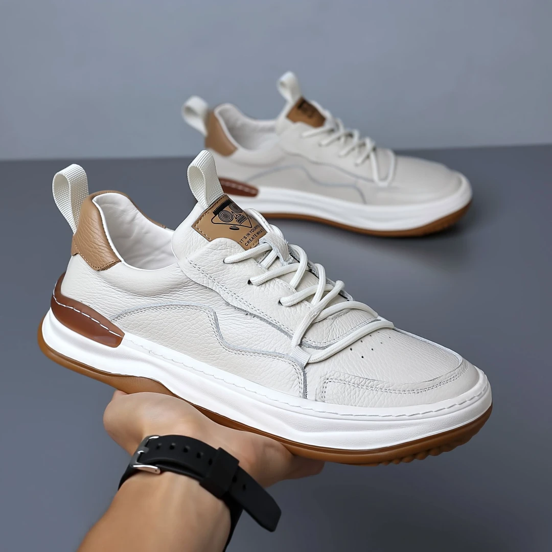 【头层牛皮】2024秋冬新款运动休闲小丑鞋男鞋软底舒适