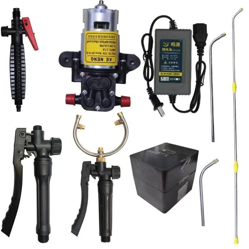 科能电动喷花授粉器配件锂电池充电器喷花器泵子手柄软管控压器