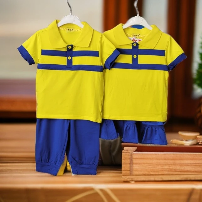 6373儿童夏季纯棉Polo短袖两件套装