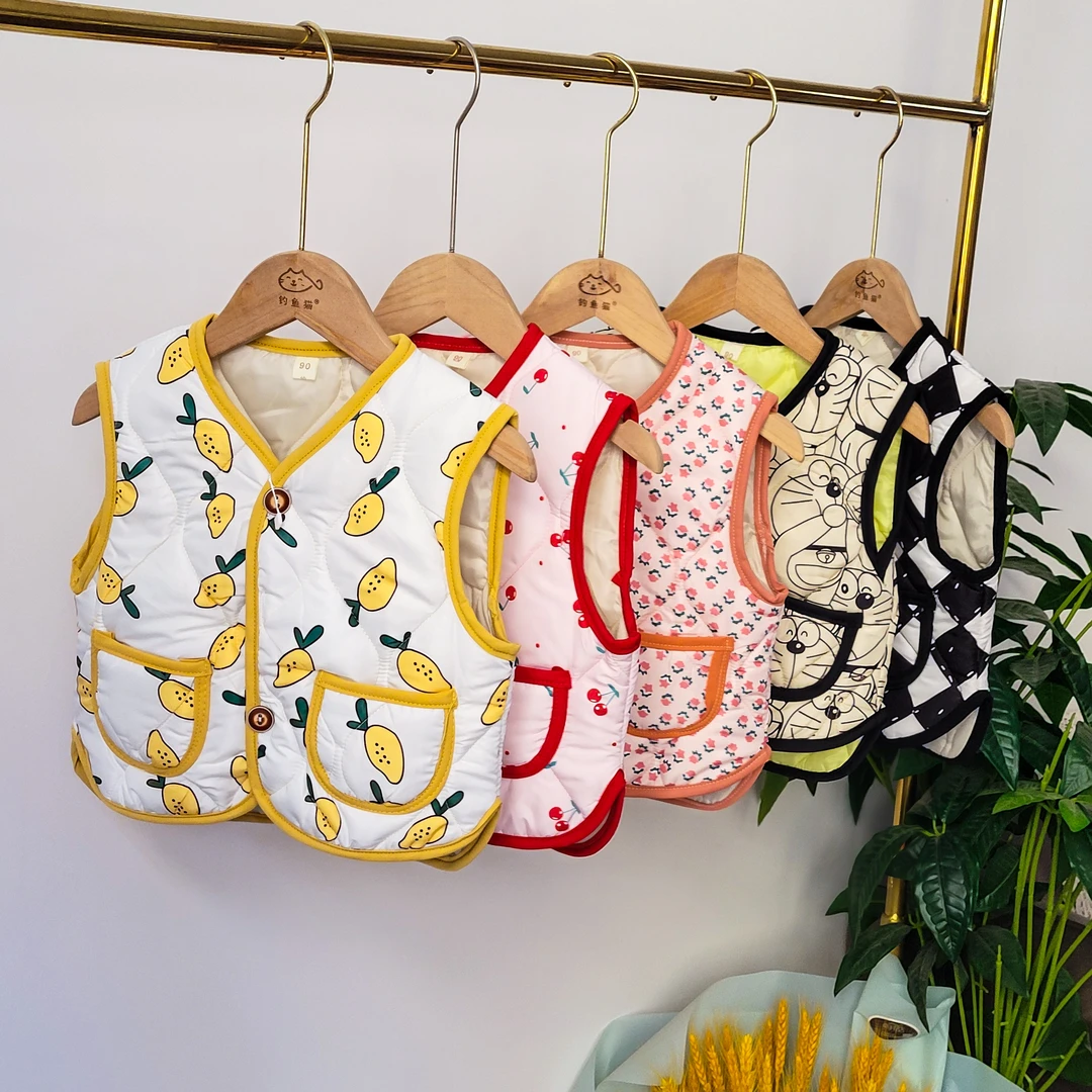3374男女宝宝马甲秋冬外穿保暖坎肩中小宝宝休闲背心