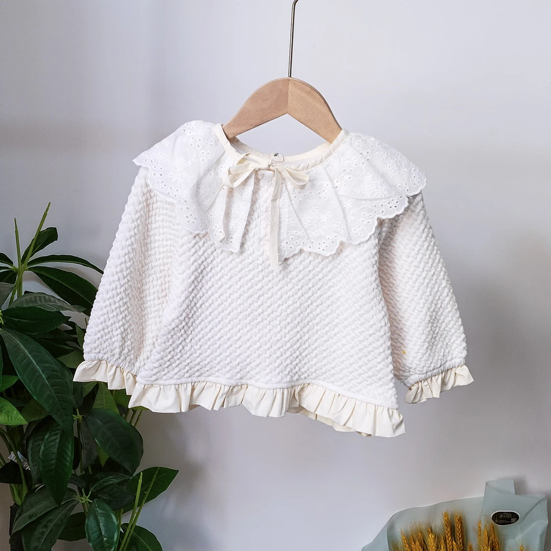 7026女童打底衫春秋款娃娃领长袖宝宝内搭上衣