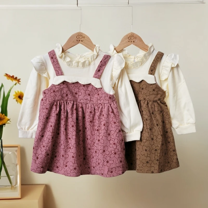 5438女童春秋款连衣裙宝宝春款公主裙子