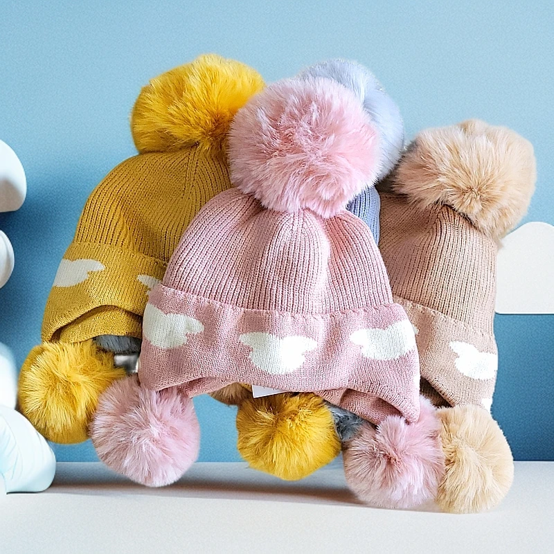 2824432靓冠儿聚力护耳毛线帽宝宝针织秋冬儿童帽