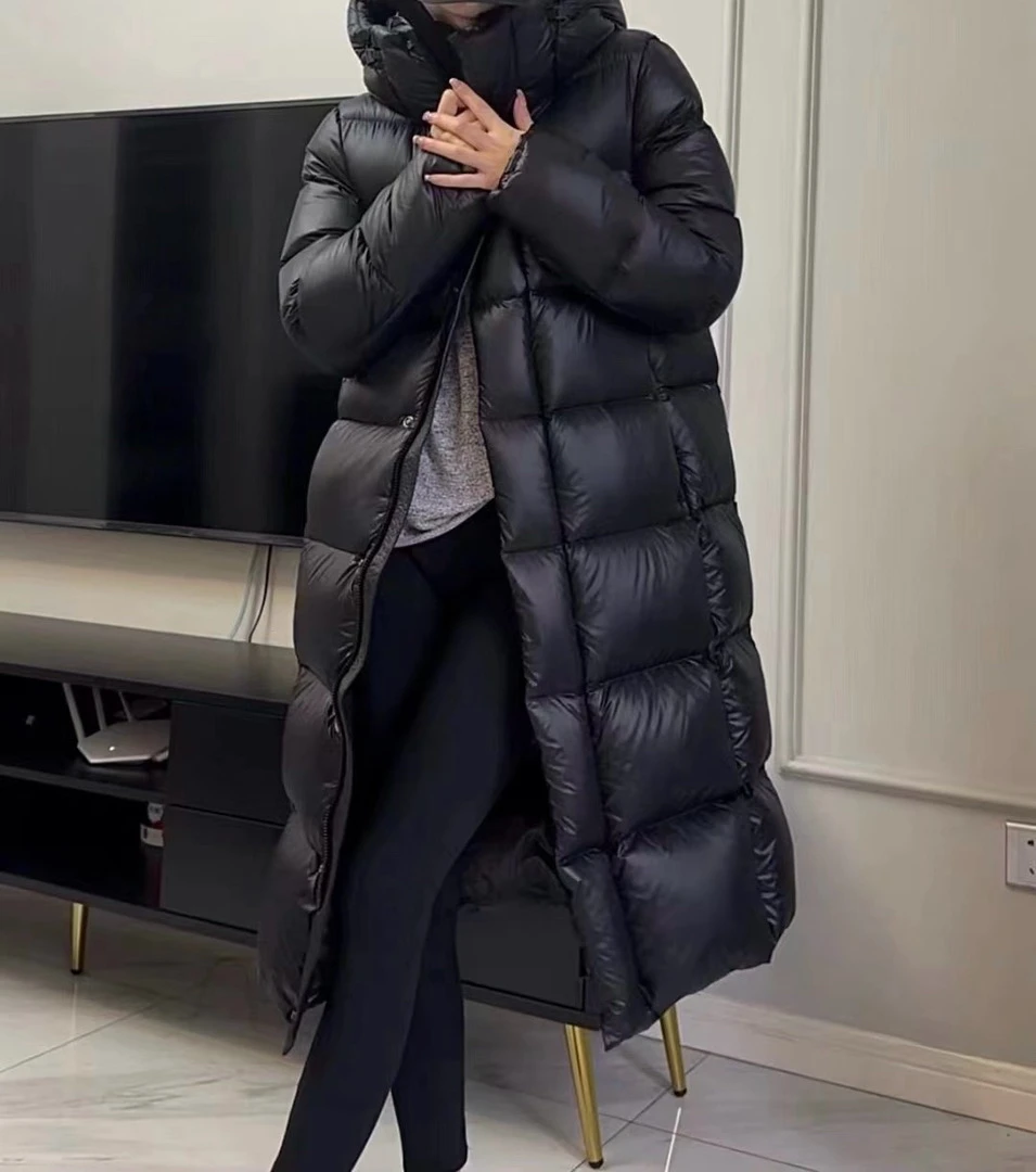 嘉嘉推荐 #909款情侣加厚过膝长款宽松棉服