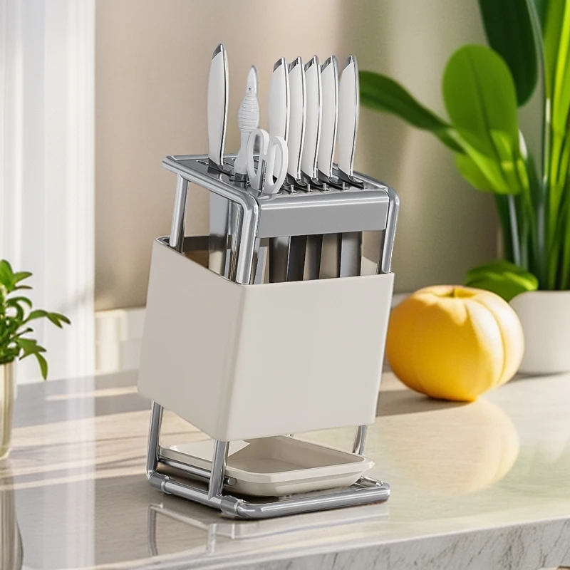 厨房刀架置物架台面刀座放菜刀架子2024新款多功能刀具一体收纳架